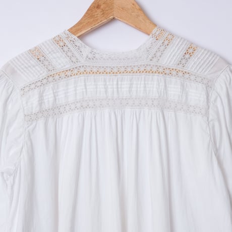 1900s French Antique Cotton Night Dress 2