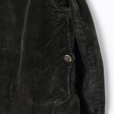 40-50s France Vintage La Favorite Dark Brown Corduroy Hunting Jacket