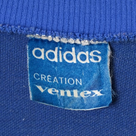 60s Vintage adidas Ventex Track Jacket Late World Mark Blue × Yellow (Made in France)