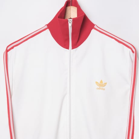 70s Vintage adidas Ventex Track Jacket White × Red (Made in France)