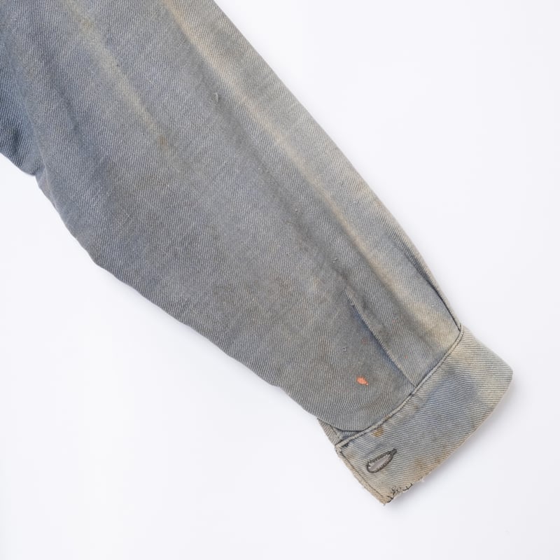コットンツイルbourgeron(ハイパーダーニング) French Army Blue Cotton Twill Bourgeron Jacket