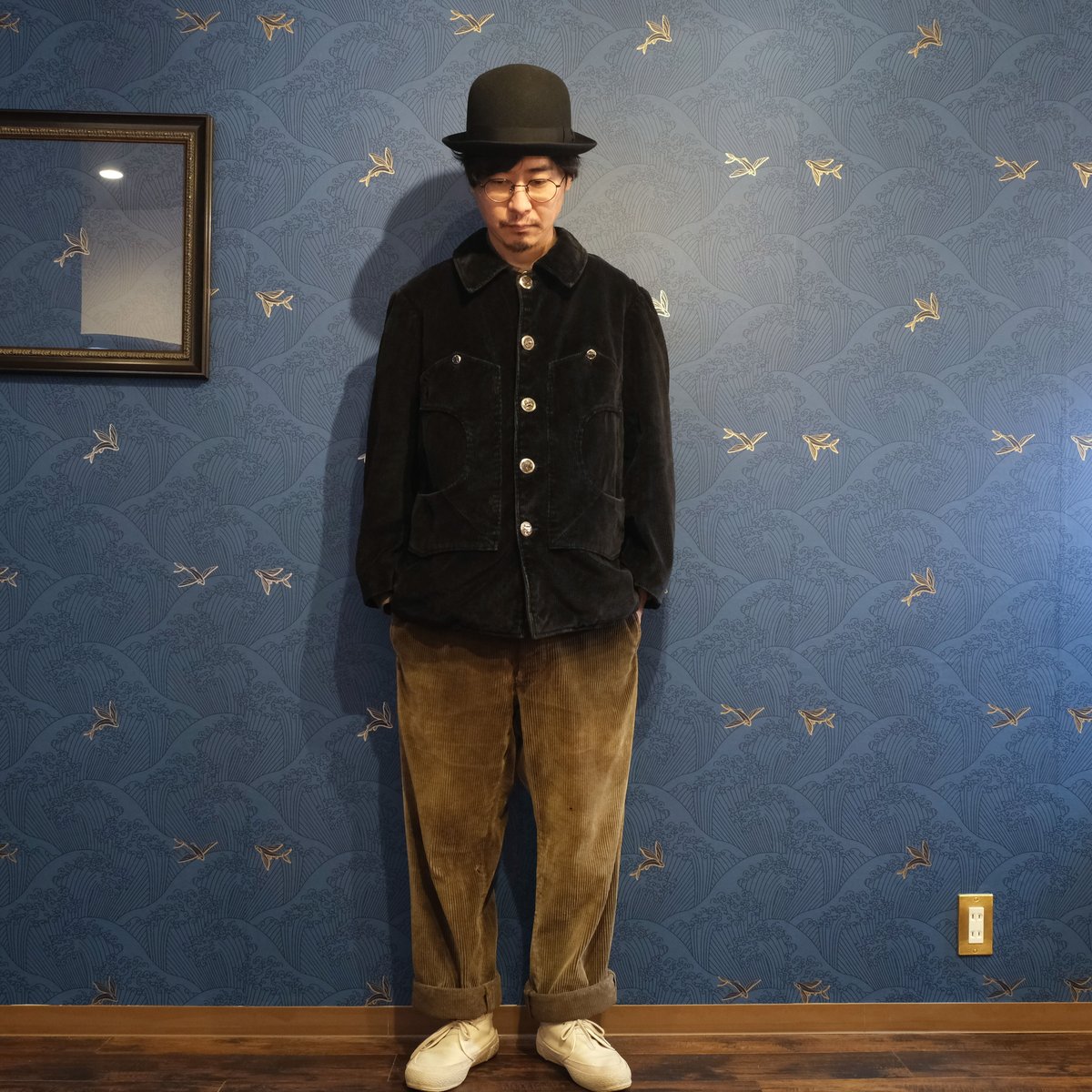 40-50s French Vintage Corsica Corduroy Hunti