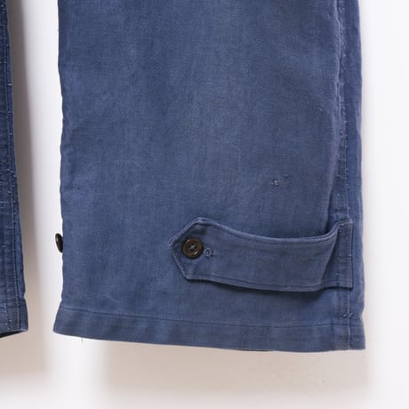 40-50s France Vintage Blue Moleskin all ln One