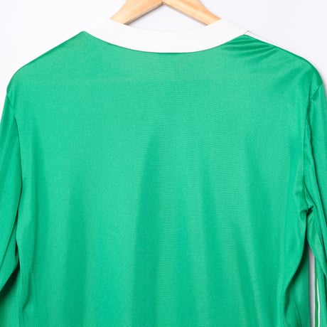 70-80s Vintage adidas Ventex Game Shirt Green × White (Made in France)