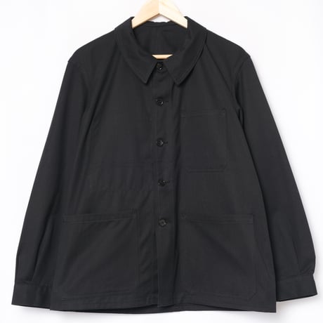 60s France Vintage ZVTT Black HBT Work Jacket Dead Stock
