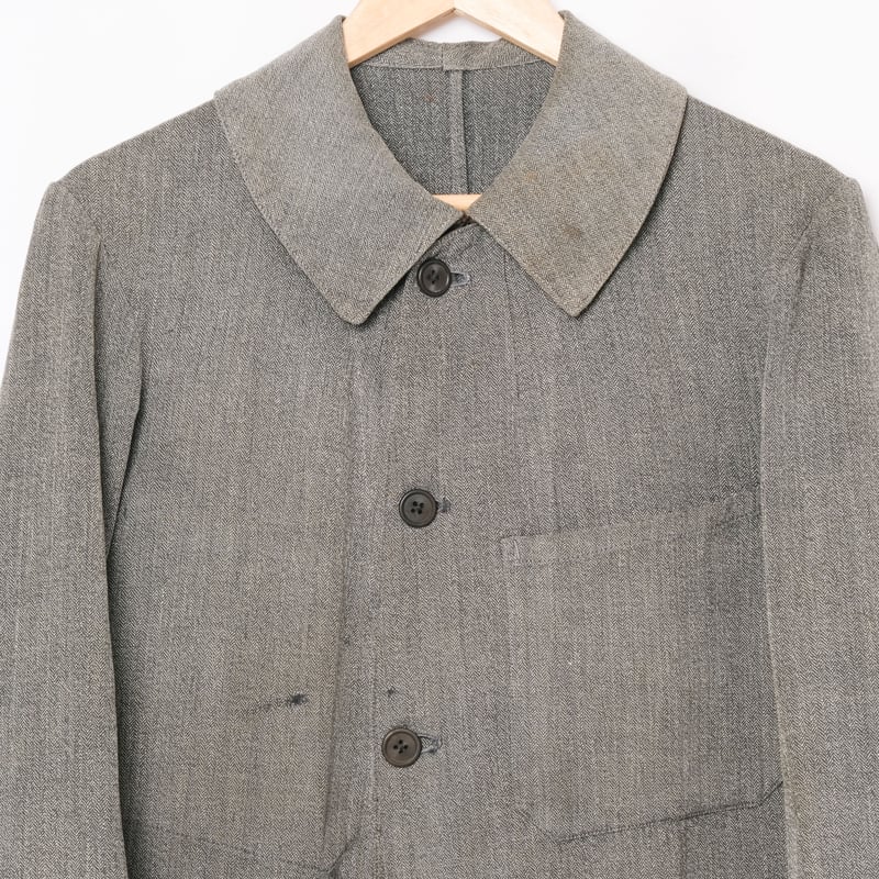 【ぎゃらが】30~40s フレンチアトリエコート 30-40s French Vintage HBT Black Chambray Ateli