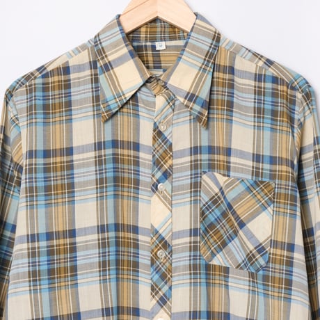 60-70s Poland Vintage Checked Shirt