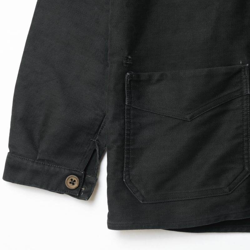 30-40s Raymond Potteau Black Moleskin Jacket Wo 30-40s Raymond Potteau Black Moleskin Jacket Wo