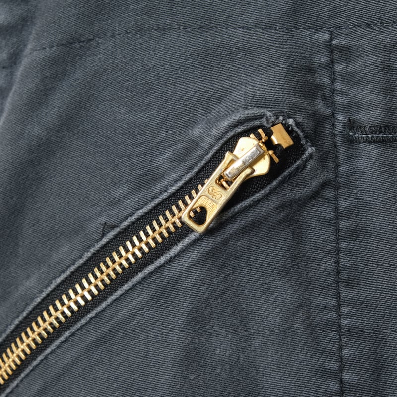 60-70s Adolphe Lafont Black Moleskin Work Over