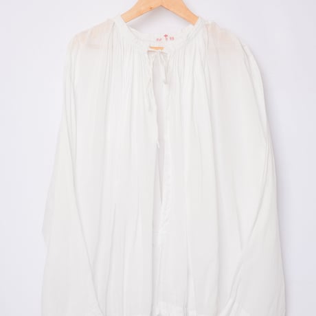 Early 1900s France  Antique Linen Church Smock 5