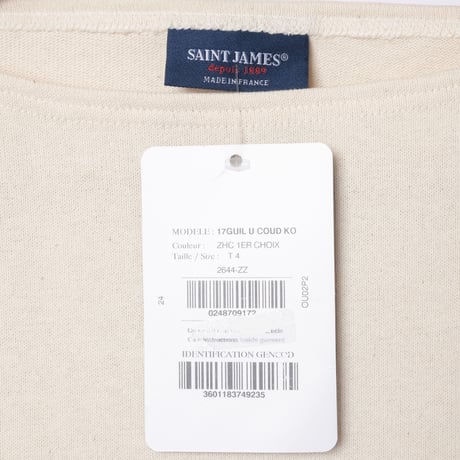 SAINT JAMES OUESSANT Patch Ecru Size T4