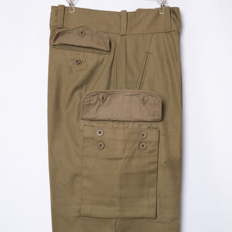 French Army M47 Trousers First 3 Wood Buttons S