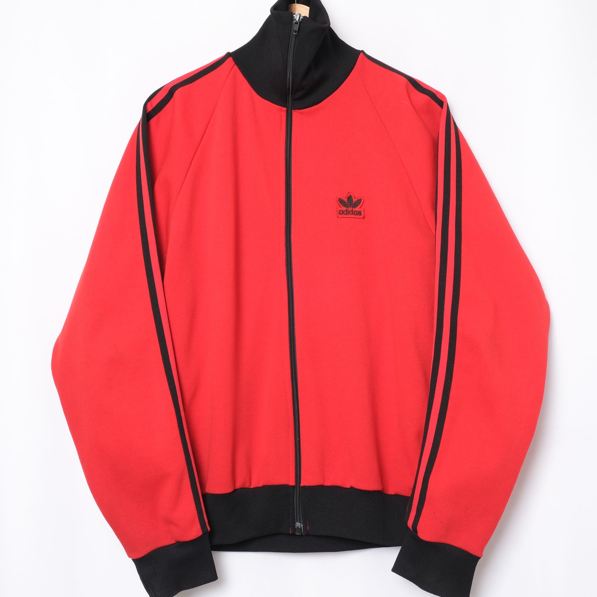 70-80s Vintage adidas Track Jacket Red × Black