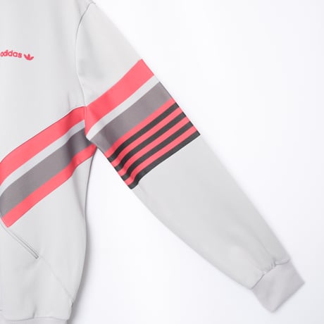 70-80s Vintage adidas Track Jacket Gray × Red (Made in France)