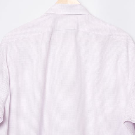 00s- Charvet Checked Cotton shirt Pink（Made in France）