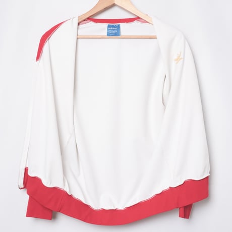 70s Vintage adidas Ventex Track Jacket White × Red (Made in France)