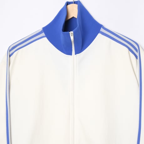 60-70s Vintage adidas Ventex Track Jacket Ivory × Blue (Made in France)