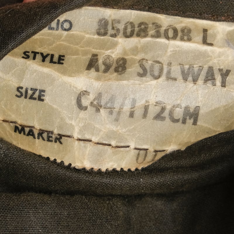 80s Barbour Solway Zipper 2 Warrant YKK棒ジップ Wit 80s Barbour Solway Zipper 2 Warrant YKK棒ジップ Wit