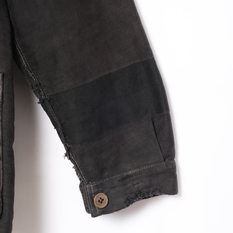30-40s Le Mont St Michel Black Moleskin Jacket