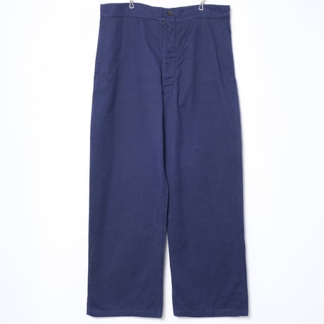 French Army HBT Mechanic Trousers Wood Buttons Dead Stock