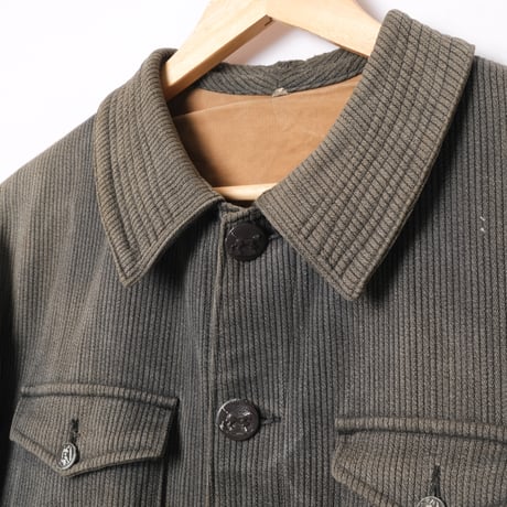 30-40s France Vintage EGAN Cotton Pique Hunting Jacket