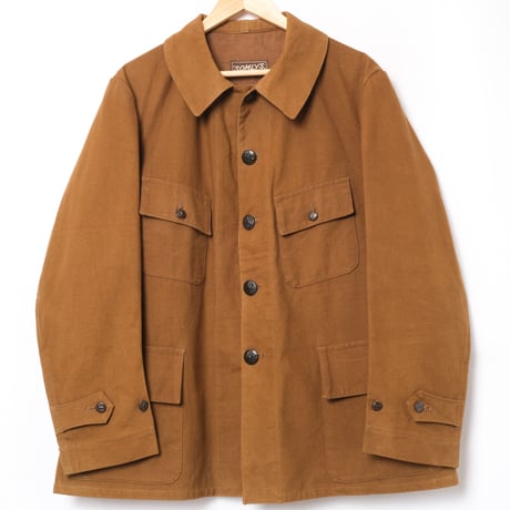 40s France Vintage SOMLYS Cotton Linen Hunting Jacket Dead Stock