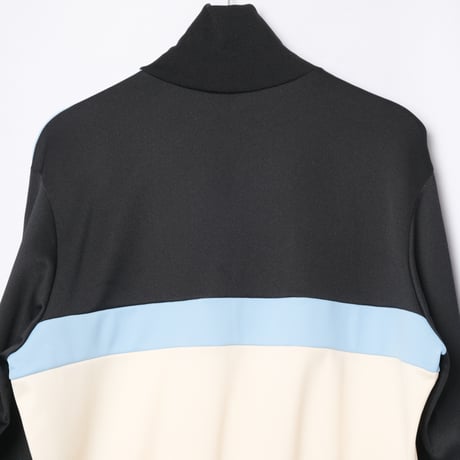 70-80s Vintage adidas Track Jacket Ivory × Black × Light Blue (Made in France)