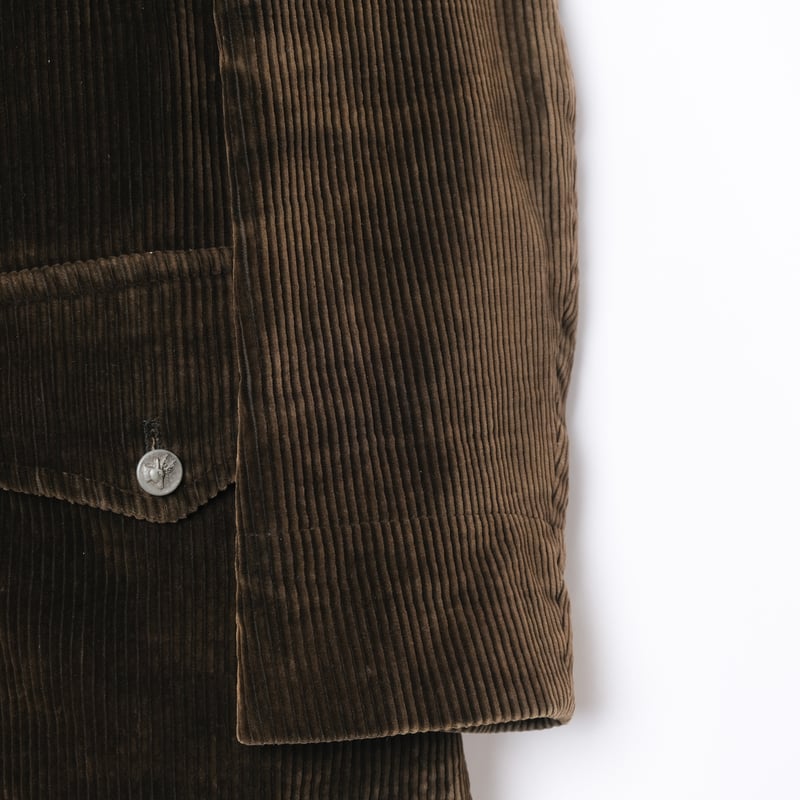 30-40s France Vintage Brown Corduroy Hunting Ja