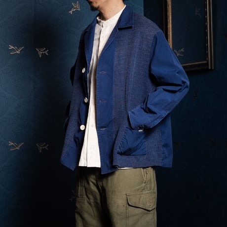 60s Euro Vintage Blue Knit Work Jacket