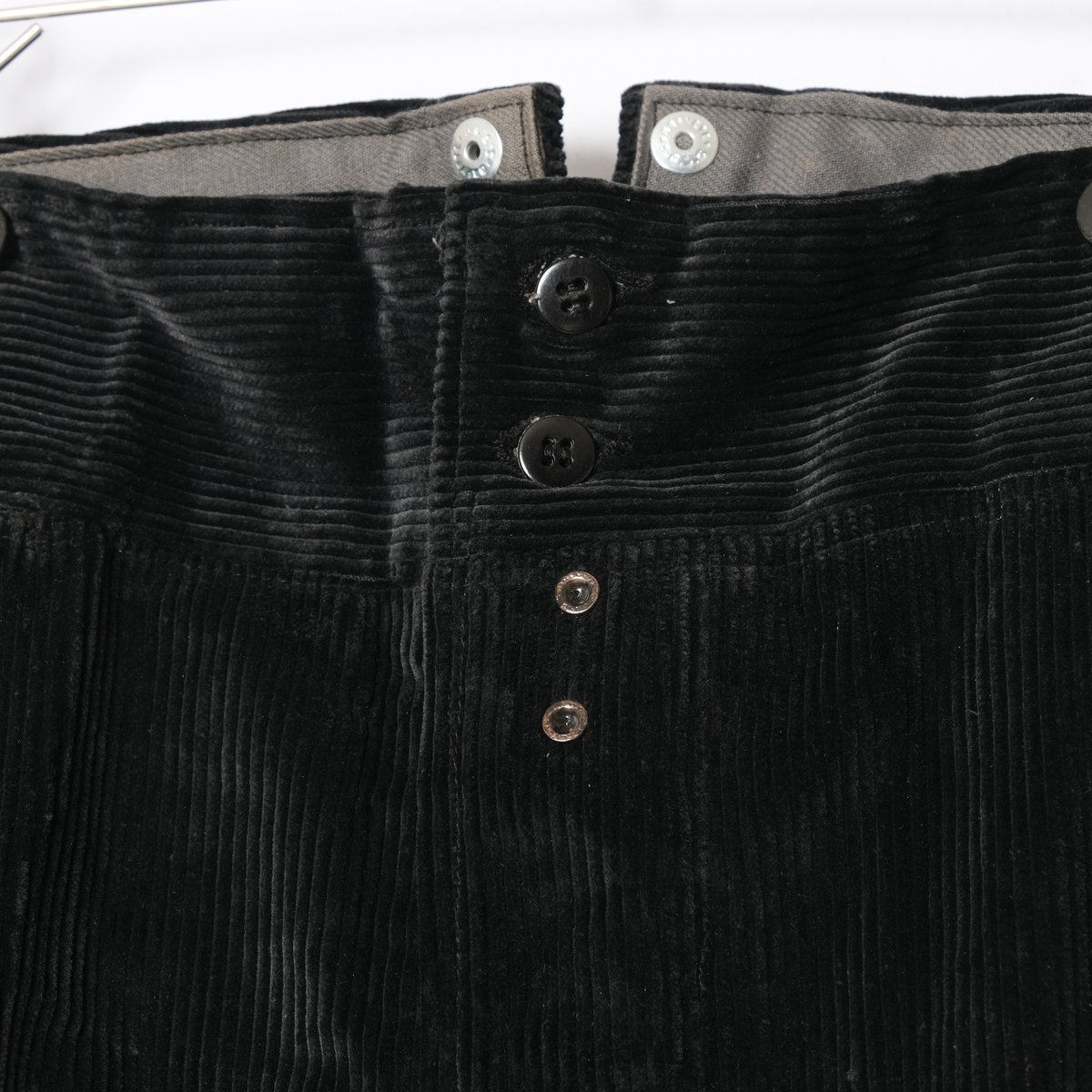 40-50s France Vintage VETVOR Black Corduroy Tr