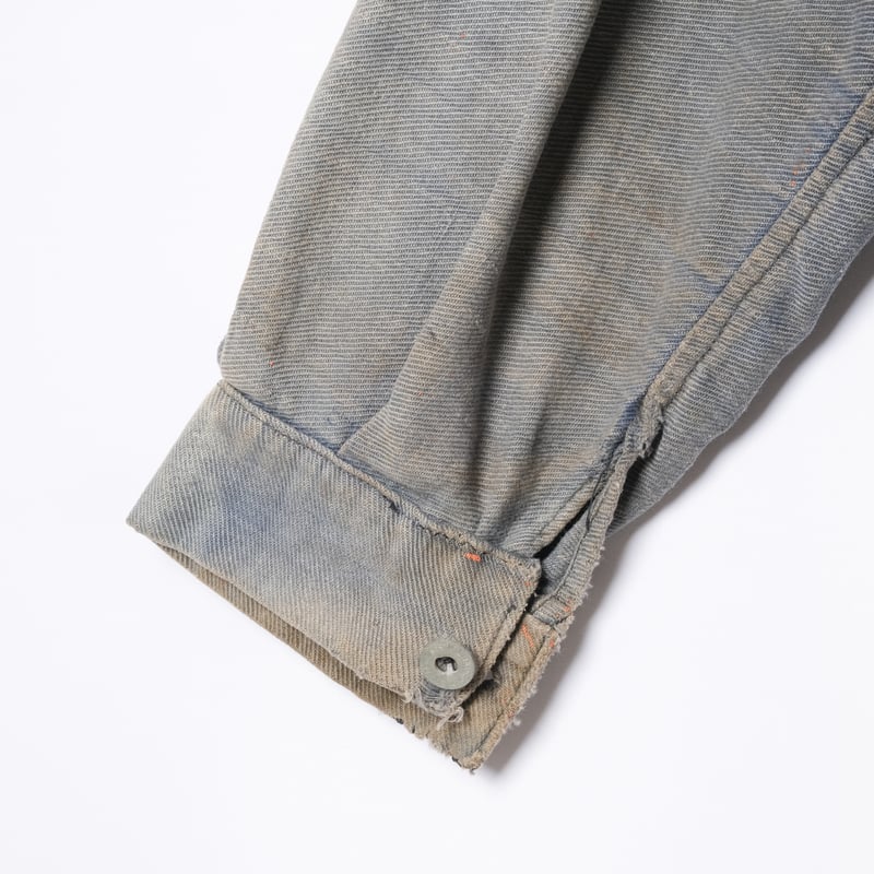 French Army Blue Cotton Twill Bourgeron Jacket
