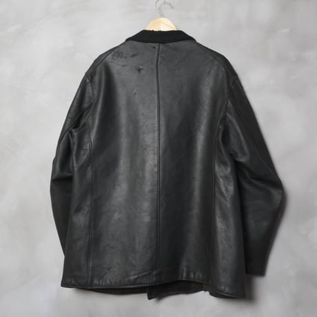 30s French Vintage Adolphe Lafont Leather Jacket（Corbusier Jacket）