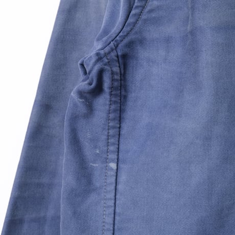 40s France Vintage Paul Passant Blue Moleskin Work Jacket