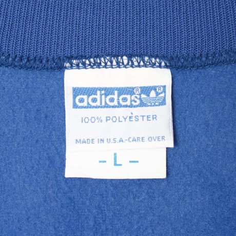 70-80s Vintage adidas Collarless Track Jacket Blue（Made in U.S.A.）