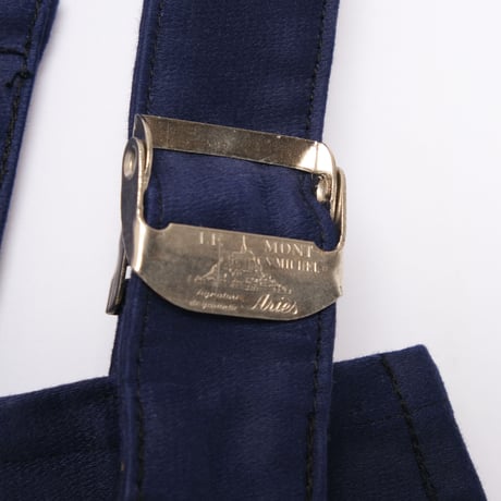 40-50s Le Mont St Michel  Blue Moleskin Work Overalls Dead Stock