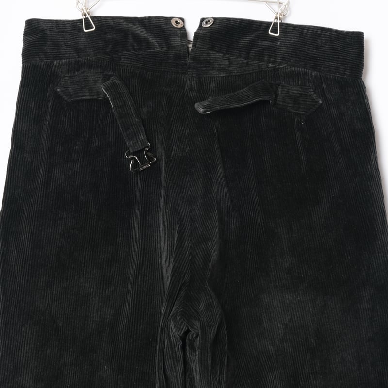 40-50s France Vintage VETVOR Black Corduroy Tro 40-50s France Vintage VETVOR Black Corduroy Tro