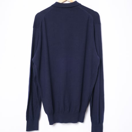 90s JOHN SMEDLEY Merino Wool Knit Polo（Made in England）