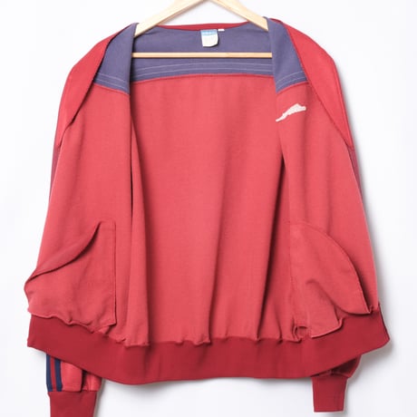 70-80s Vintage adidas Track Jacket Bordeaux × Navy (Made in West Germany)