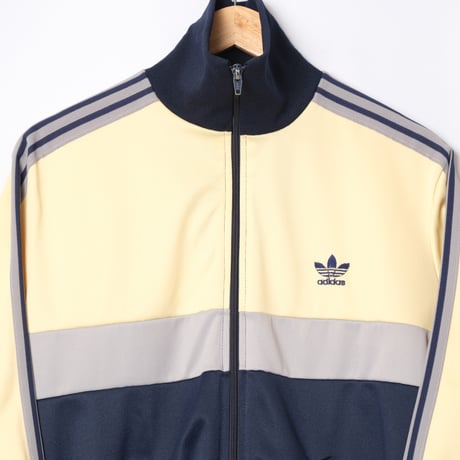 70-80s Vintage adidas Track Jacket Navy × Custard (Made in England)