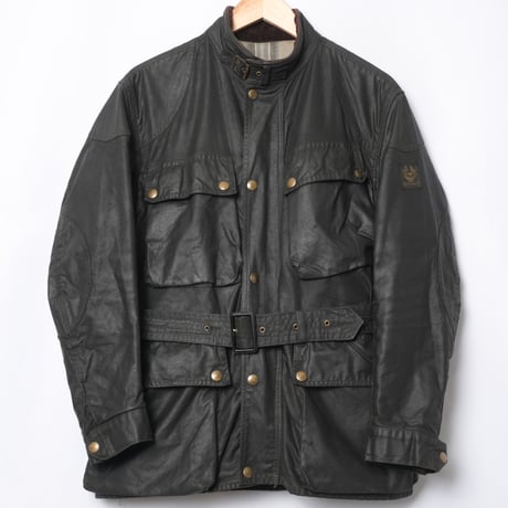【美品】Belstaff オイルドレザーロングコート　オイルドブラック　希少 公式 ストアファッション - 黒 レザー フェイクレザーロング