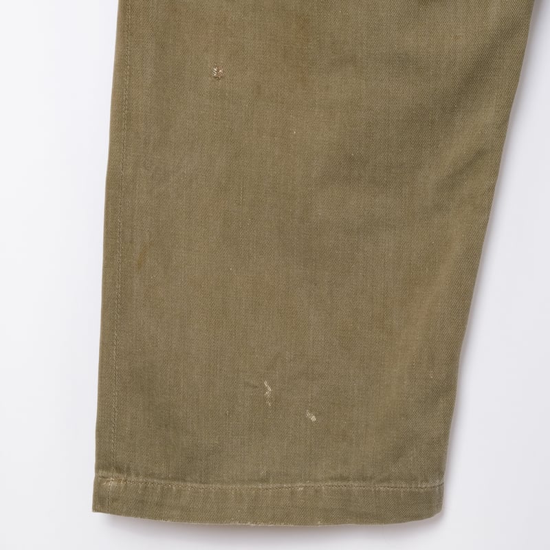 50s British Army Green Denim Trousers Size 4 |