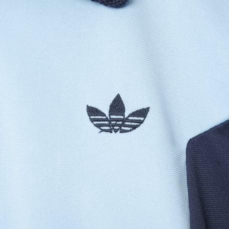 70-80s Vintage adidas Track Jacket Light Blue × Navy (Made in France)