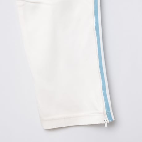 70-80s Vintage adidas Ventex Track Trousers White × Light Blue (Made in France)
