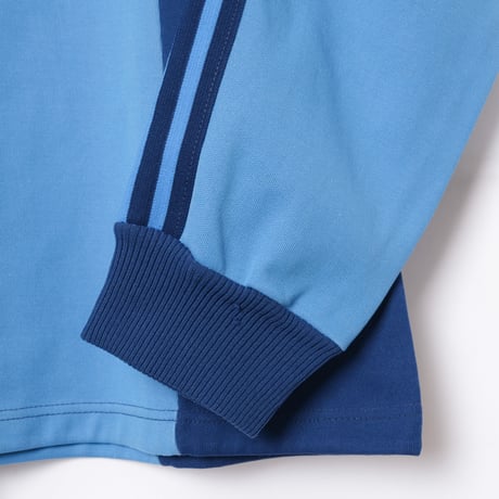 70-80s Vintage adidas Half Zip Pullover Light Blue × Navy