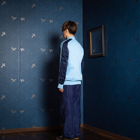 70-80s Vintage adidas VENTEX  ATP Track Jacket Light Blue × Navy (Made in France)
