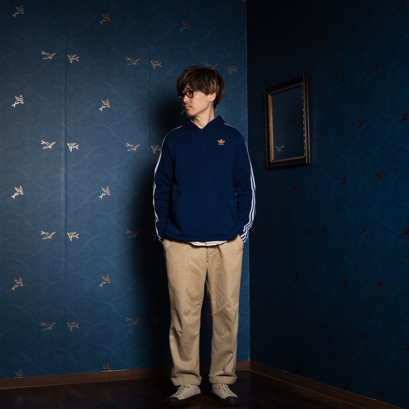 70s Vintage adidas Half Zip Hoodie Navy (Made i 70s Vintage adidas Half Zip Hoodie Navy (Made i