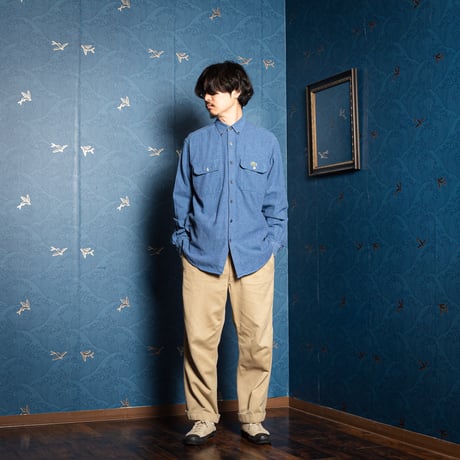 70-80s LACOSTE HTB Shirt Blue（Made in France）