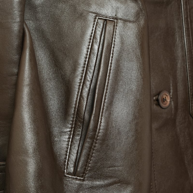 70-80s French Vintage GVF Leather Jacket (Corbu...