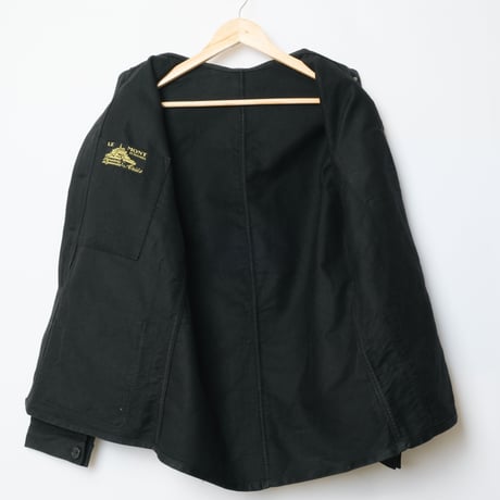 40-50s Le Mont St Michel Black Moleskin Jacket Mint Condishon