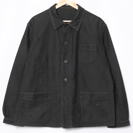 Foremost Vintage ブラックモールスキンジャケット Foremost Original Black Moleskin French Jacket | FOREMOSTの古着屋